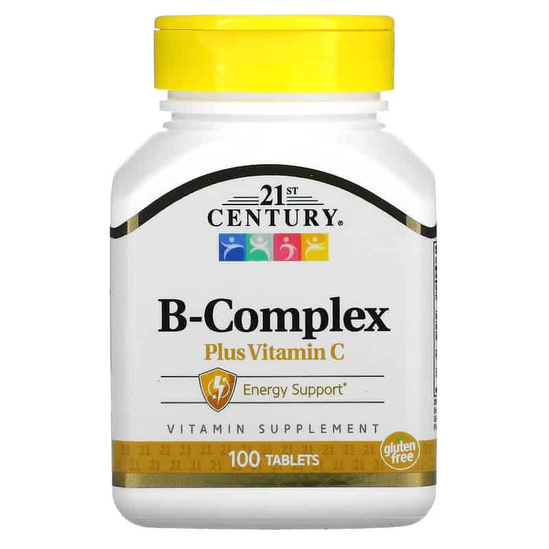 21st Century B Complex Plus Vitamin C – 100 Tablets