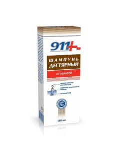 911 Tar Shampoo, 150 ml Anti-Dandruff Tar Shampoo for Seborrhea, Oily Scalp & Scalp Comfort