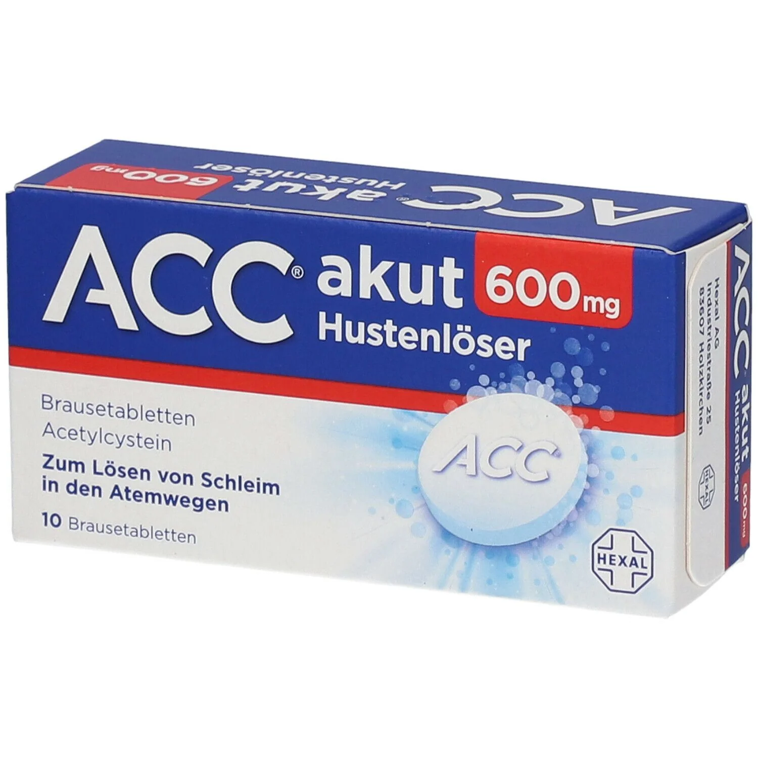 ACC Long 600 mg Effervescent Tablets,10 ct
