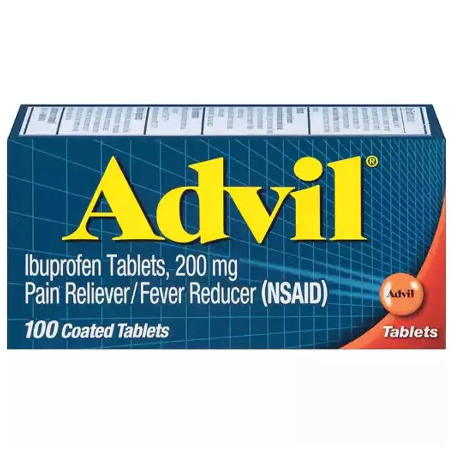 Advil Ibuprofen Regular Strength Pain Reliever & Fever Reducer 200 mg – 24 or 100 Coated Tablets - Image 2