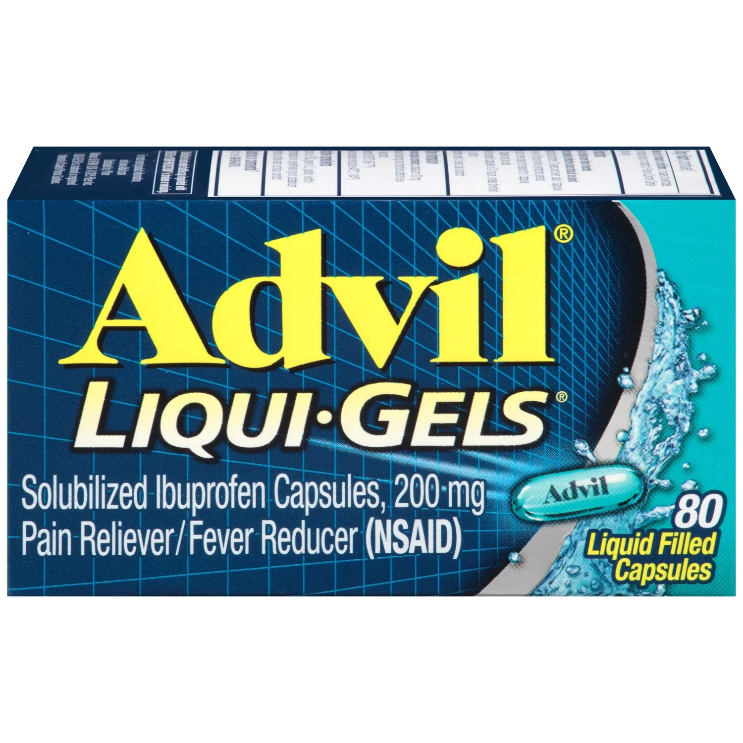 Advil Liqui-Gels 200 mg Ibuprofen Liquid-Filled Capsules – 80 Capsules