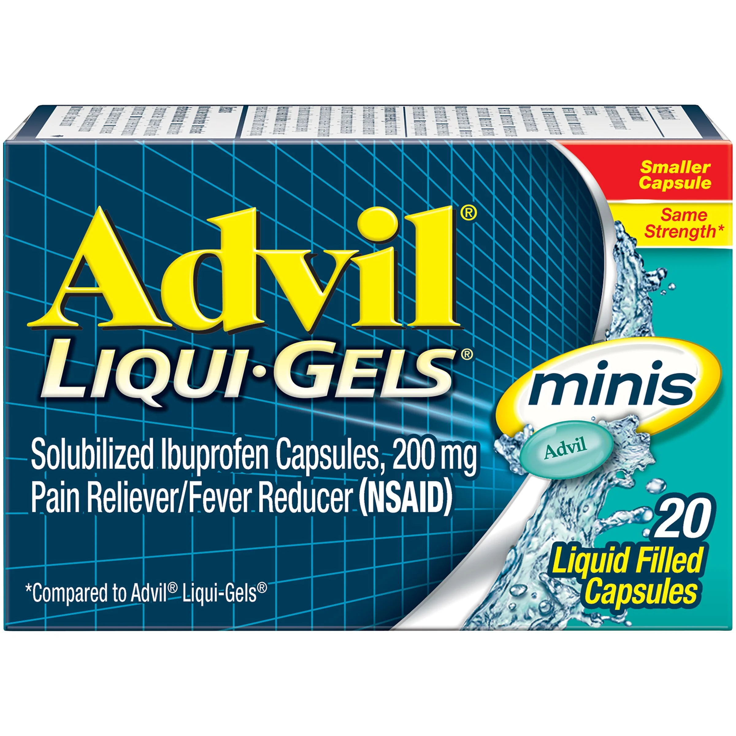 Advil Liqui-Gels Minis 200 mg Ibuprofen Liquid-Filled Capsules, Haleon