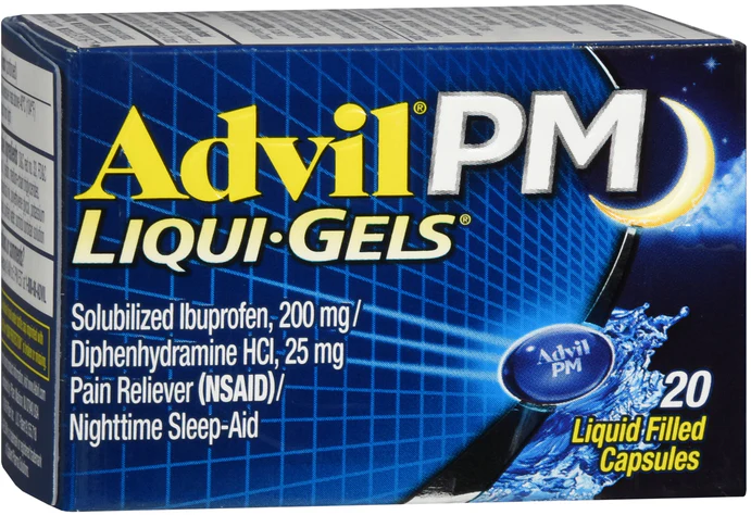 Advil PM Liqui-Gels 200 mg / 25 mg – 20 Liquid-Filled Capsules