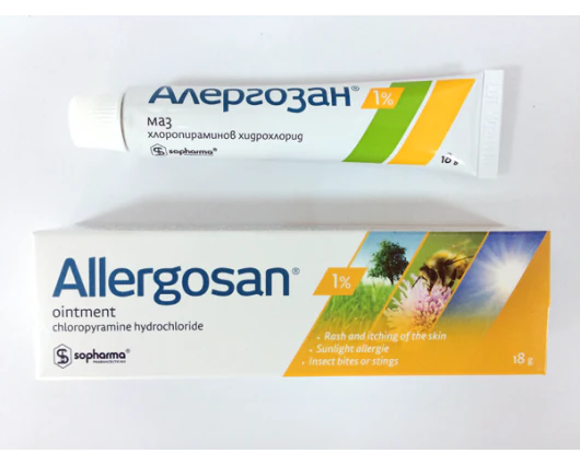Allergosan Ointment 1% – Chloropyramine Hydrochloride 10 mg/g, 18 g  Description