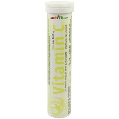AmosVital Vitamin C 1000 mg Brausetabletten is a German high-dose vitamin C supplement in an easy-to-drink effervescent tablet format, designed for daily immune support, antioxidant defense, and collagen formation