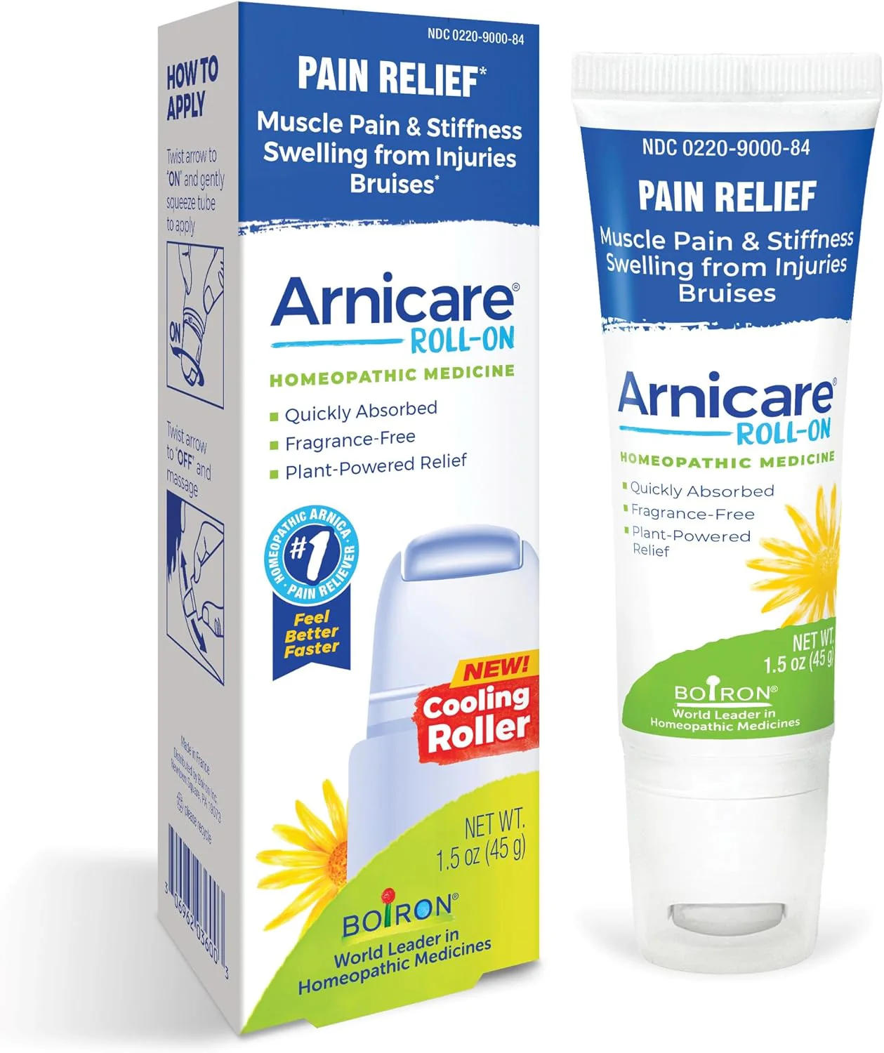Arnicare Cooling Roll-On – Homeopathic Pain Relief, 1.5 oz (45 g)