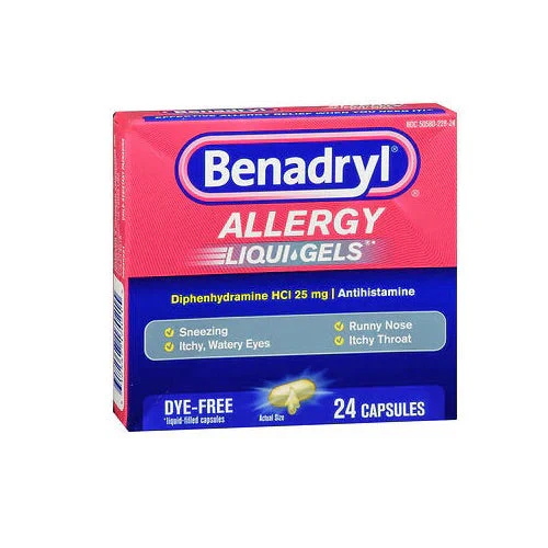 Benadryl® Allergy Liqui-Gels® – 24 Liquid-Filled Capsules