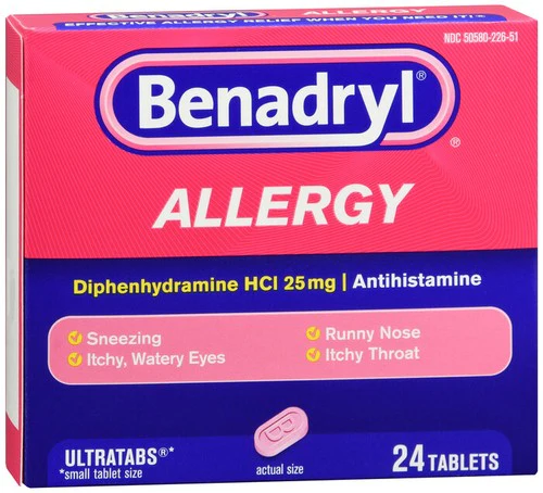 Benadryl® Allergy ULTRATABS® – 24 Tablets