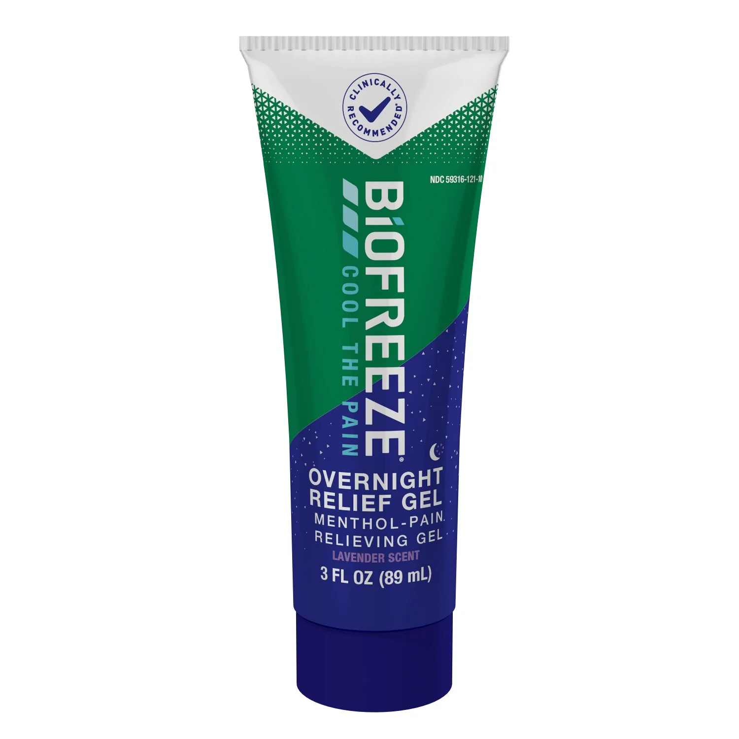 Biofreeze Overnight Menthol Pain Relieving Gel Lavender Scent – 3 oz (88.7 g)
