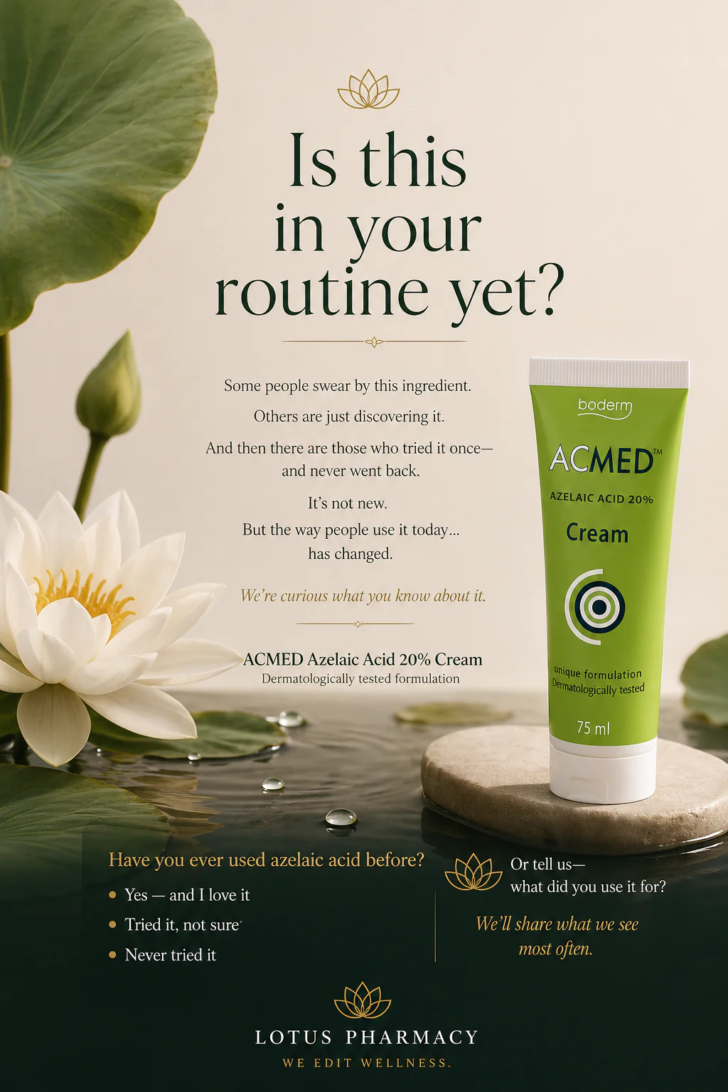 Boderm Acmed Azelaic Acid 20% Face Cream – 75 ml - Image 2