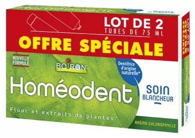 Boiron Homéodent Whiteness Care toothpaste with Chlorophyl 2x75ml