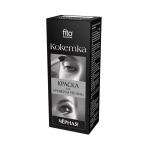 Brow And Lash Dye “Coquette” Shade Black 10 g – FitoCosmetic (Краска Для Бровей И Ресниц «Кокетка» Черная 10 г)