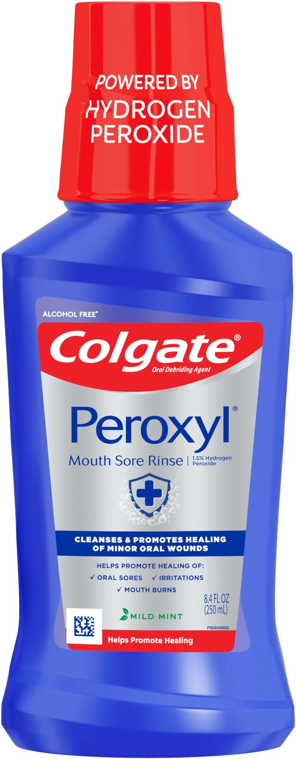 Colgate Peroxyl Antiseptic Mouth Sore Rinse, Alcohol Free – 8.4 fl oz (250 mL)