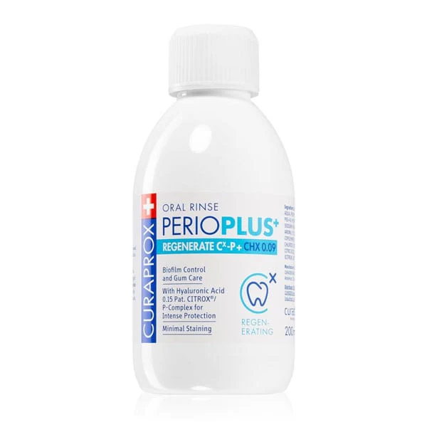 Curaprox Perio Plus+ Regenerate CHX 0.09% – Oral Rinse, 200 ml