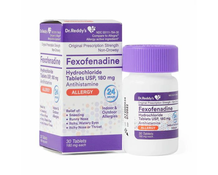 Dr. Reddy's Fexofenadine Hydrochloride Tablets USP 180 mg – 30 Tablets
