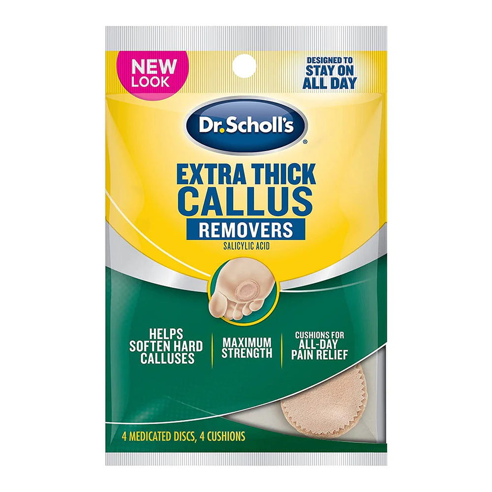 Dr. Scholl's Extra Callus Removers Extra Thick Pads – 4 Medicated Discs