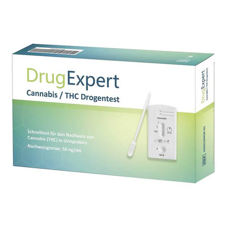 DRUG EXPERT Cannabis Test, 1 Test Kit At-Home THC / Marijuana Urine Screening Test with Fast Results