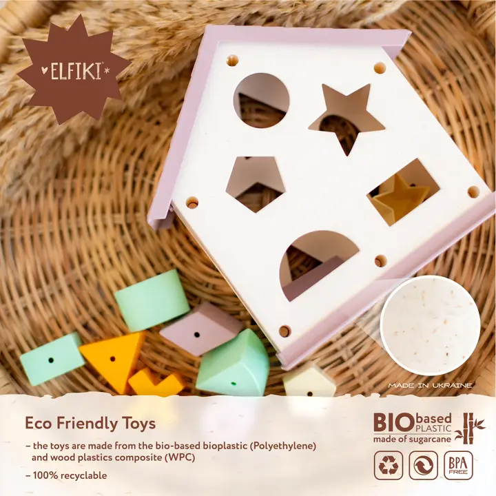 Eco Shape Sorter Magic House, Elfiki - Image 2