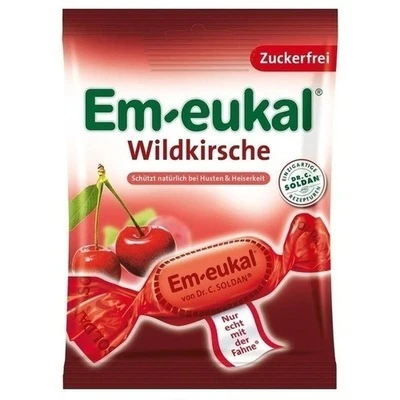 Em-eukal Wild Cherry Sugar-Free Bonbons | Wildkirsche zuckerfrei Throat Candy