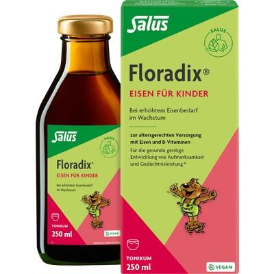 Floradix Iron for Children Tonic, 250 ml  Liquid Iron & Vitamin Tonic for Children’s Nutritional Support