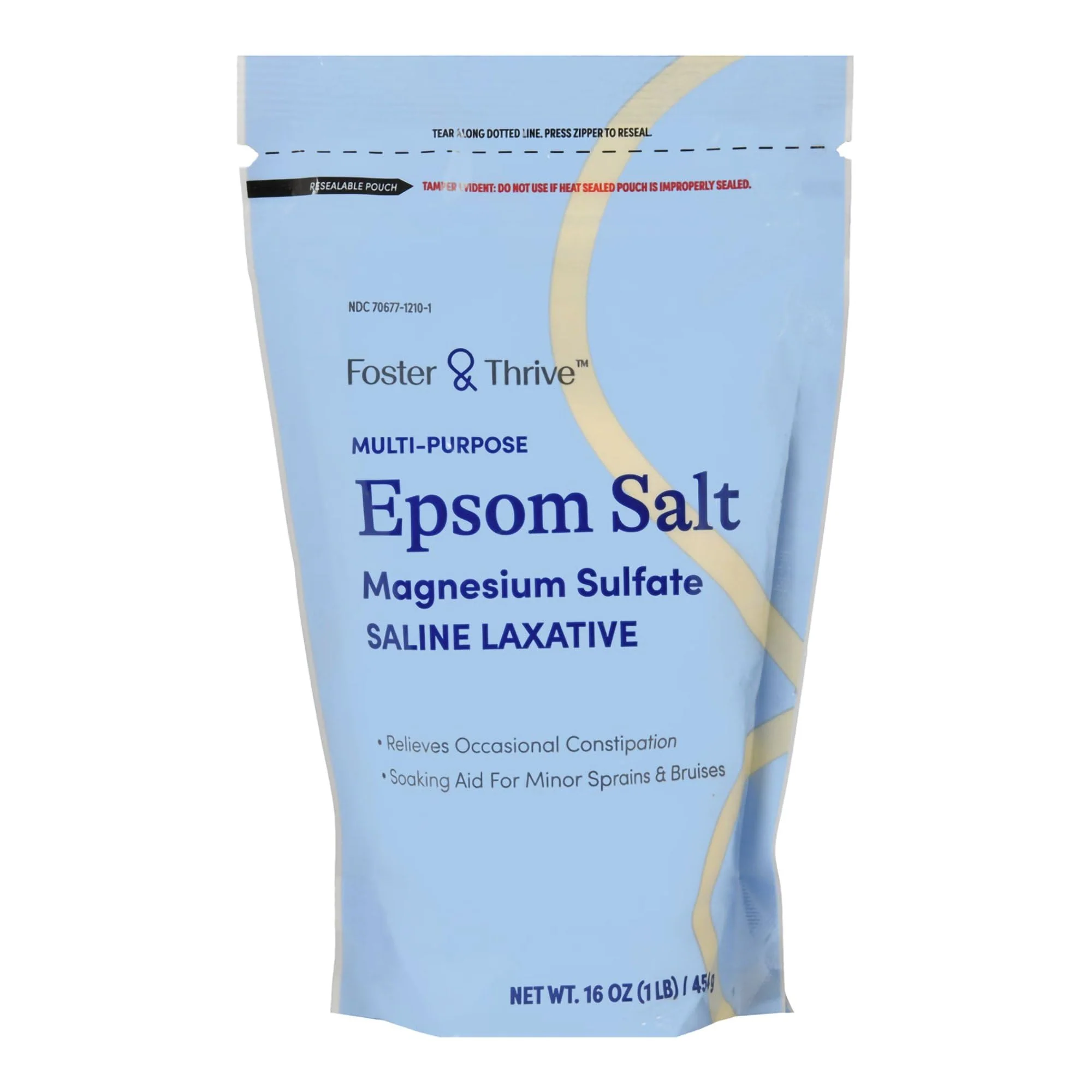 Foster & Thrive Multi-Purpose Epsom Salt Magnesium Sulfate Saline Laxative – 16 oz (454 g)