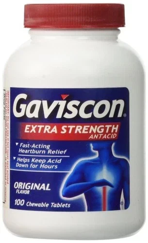 Gaviscon® Extra Strength Original Flavor – 100 Chewable Tablets