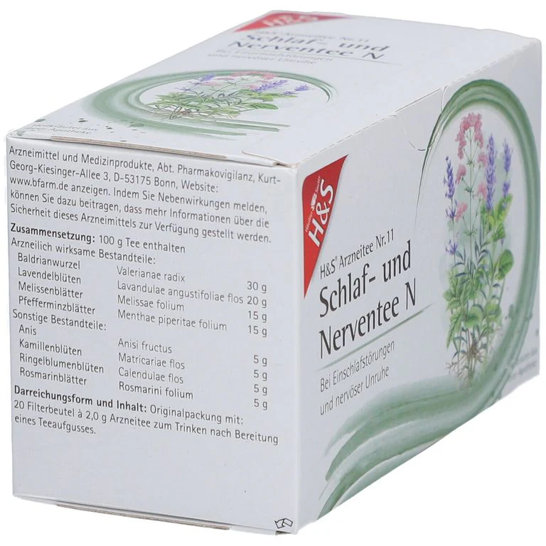 H&S Sleep & Nerves Tea No. 11 – 20 Tea Bags