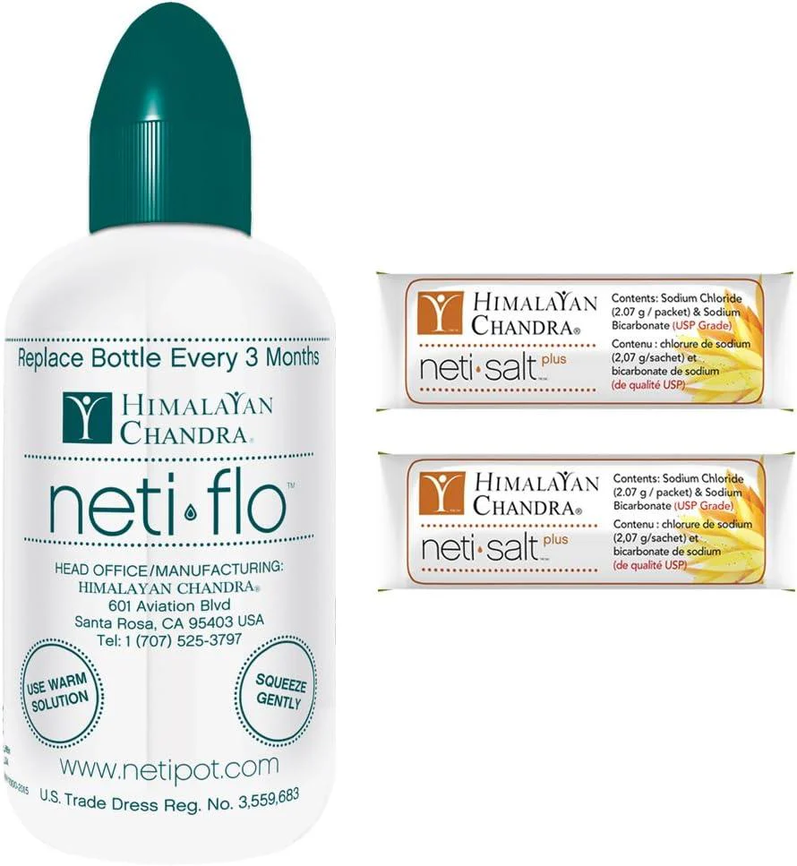 Himalayan Chandra Neti-Flo Nasal Wash Squeeze Bottle & 60 Sachets