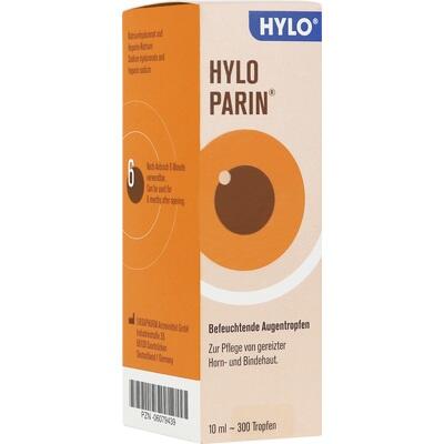 HYLO-PARIN Eye Drops, 10 ml Intensive Lubricating Eye Drops with 0.1% Sodium Hyaluronate + Heparin
