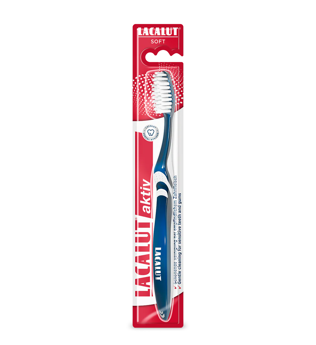 LACALUT® aktiv soft Toothbrush | Soft Gum Care Toothbrush for Sensitive Teeth & Gums
