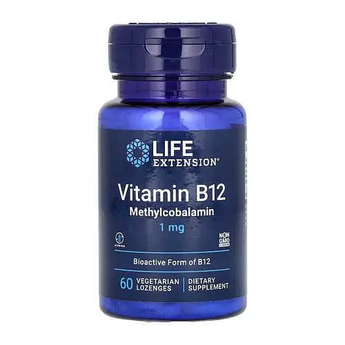Life Extension Vitamin B12 Methylcobalamin 1 mg – 60 Vegetarian Lozenges