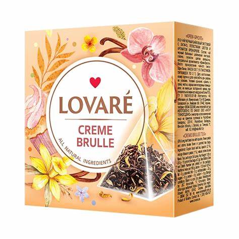 Lovare Crème Brûlée Black Tea, 15 Pyramid Sachets