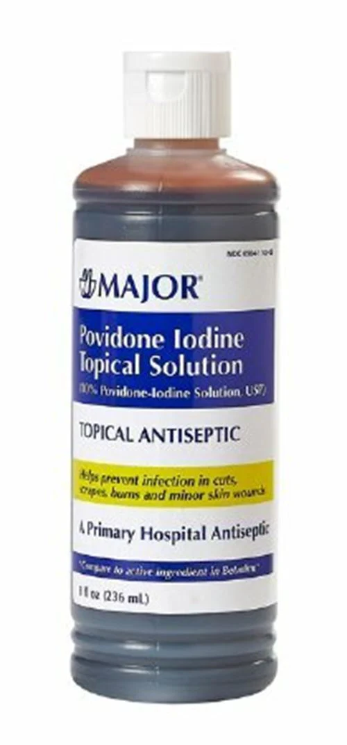 Major Povidone Iodine Topical Solution Antiseptic 10% – 8 fl oz (237 mL)