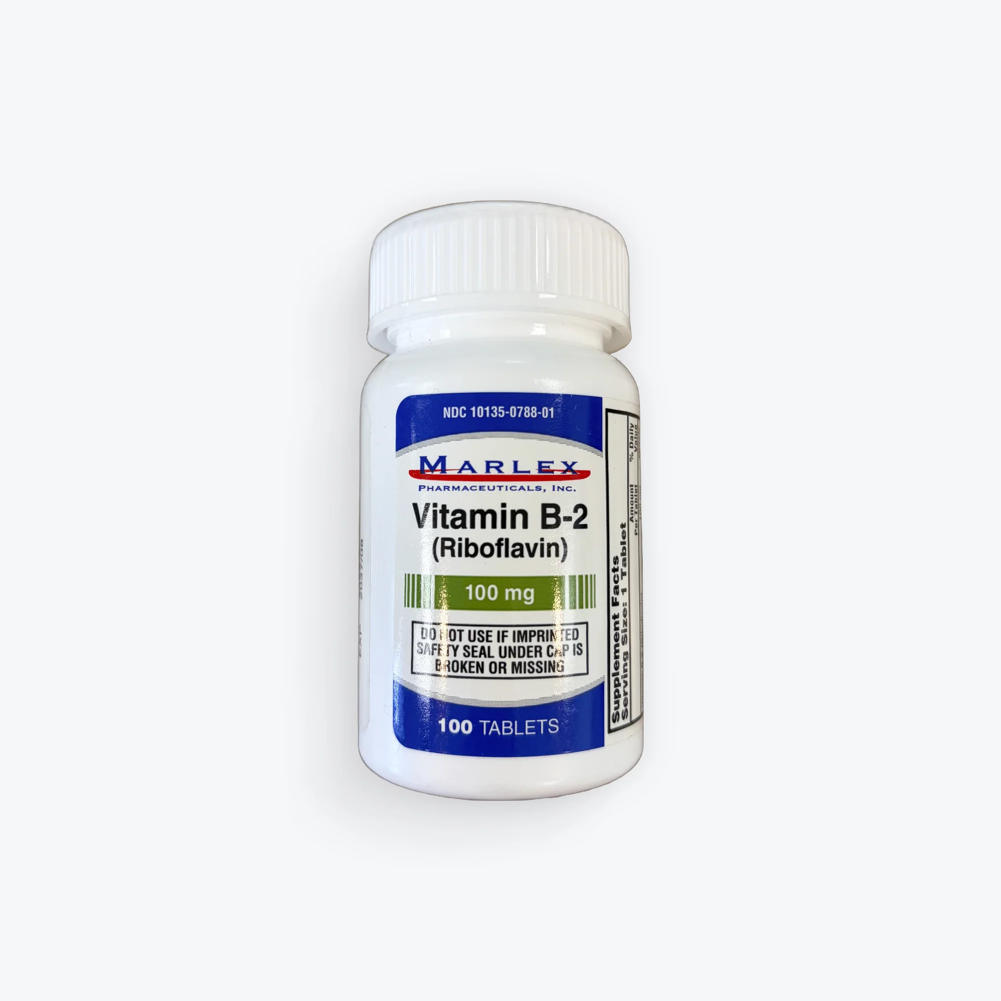 Marlex Vitamin B2 (Riboflavin) 100 mg – 100 Tablets