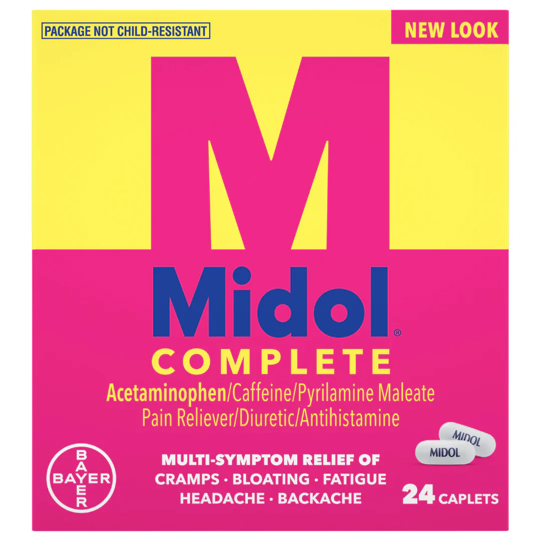 Midol® Complete Multi-Symptom Relief – 24 Caplets (Bayer)