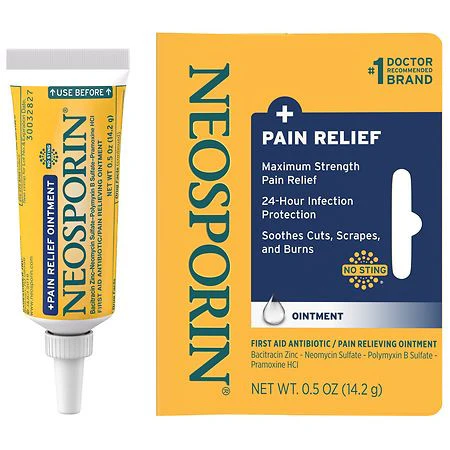 Neosporin® Maximum Strength First Aid Antibiotic + Pain Reliever Ointment – 0.5 oz / 1 oz