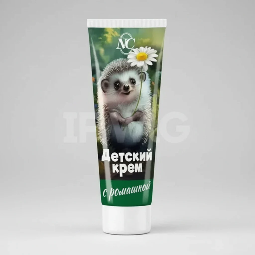 Nevskaya Kosmetika Baby Cream with Chamomile, 75 ml Classic Soothing Baby Cream for Daily Skin Care, Dryness & Sensitive Skin Comfort