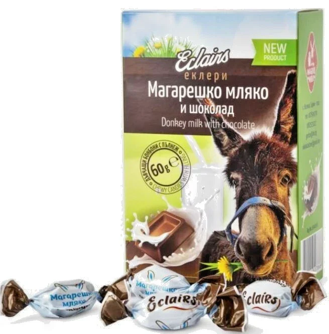 Organic Donkey Milk Chewing Candies Chocolate Flavour 60g