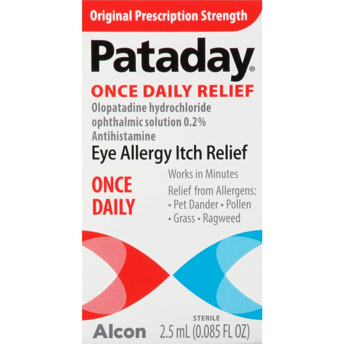 Olopatadine Hydrochloride 0.2% Eye Allergy Itch Relief Eye Drops – 2.5 mL