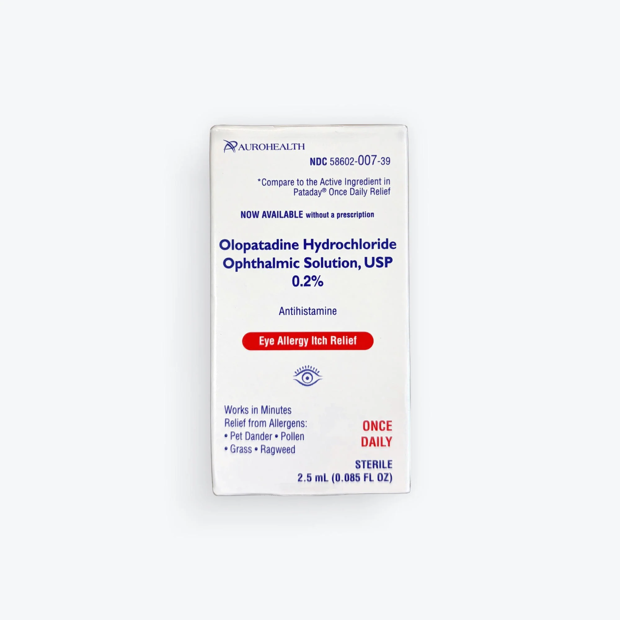 Olopatadine Hydrochloride 0.2% Eye Allergy Itch Relief Eye Drops – 2.5 mL - Image 2