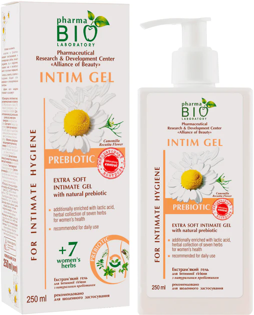 Pharma Bio Laboratory Extra Soft Intimate Hygiene Gel With Natural Prebiotics, 250 ml