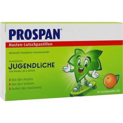Prospan Cough Lozenges – Orange Flavor, 20 Count