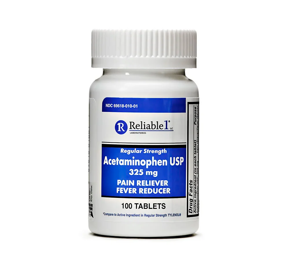 Reliable-1 Laboratories Acetaminophen USP 325 mg – 100 Tablets