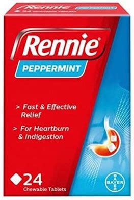 Rennie® Pfefferminz Kautabletten – 24 Chewable Tablets