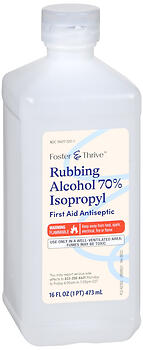 Rubbing Alcohol 70% Isopropyl First Aid Antiseptic – 16 fl oz (473 mL) | Foster & Thrive