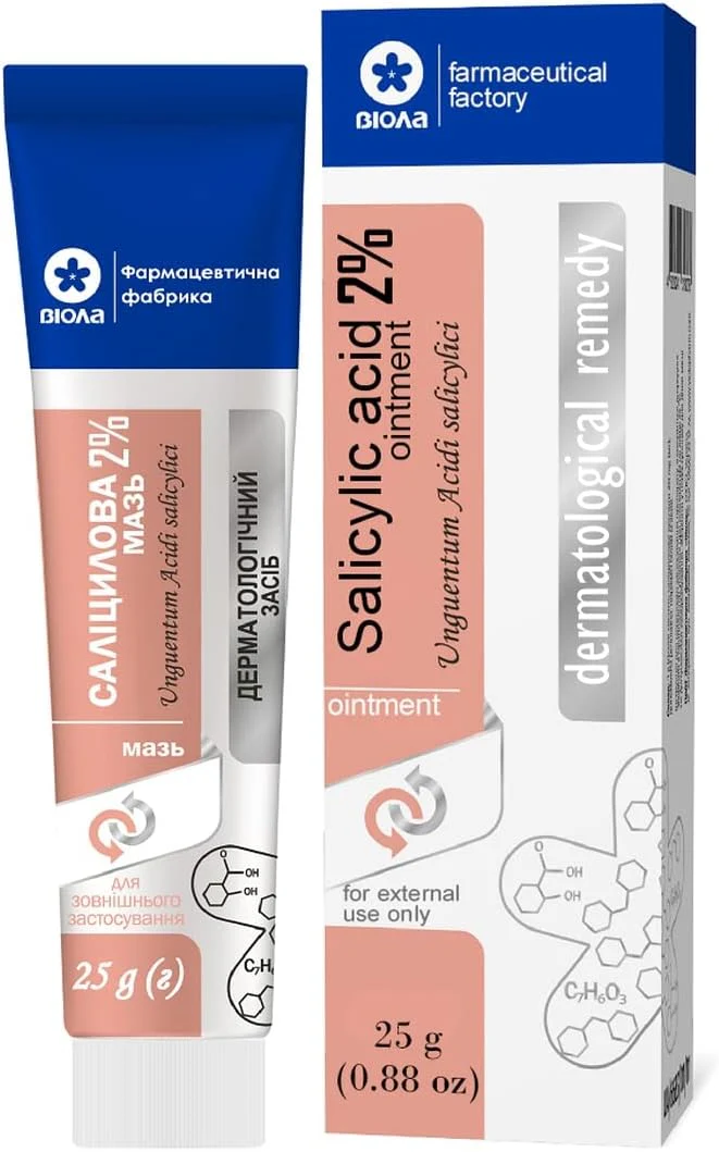Salicylic Acid Ointment 2% for Acne, Psoriasis & Rough Skin – 25 g