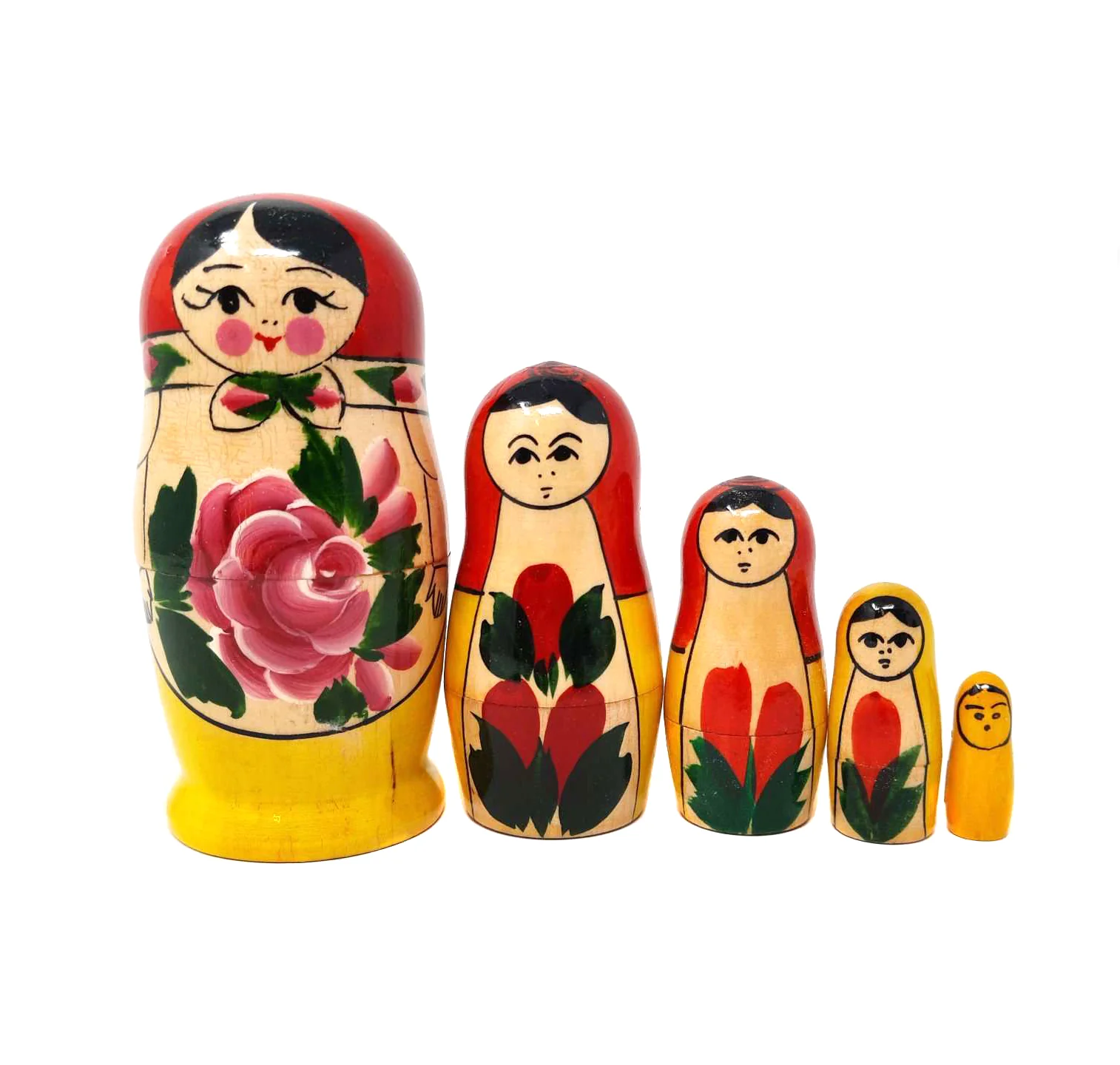 Semenovskaya Nesting Doll (Семеновская Матрешка) – Medium, 5 pcs, 5" - Image 2