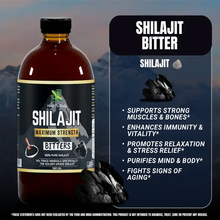 Shilajit Bitter – Wildcrafted Herbal Tonic, 16 oz - Image 3