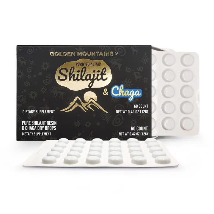 Siberian Green Shilajit Dry Drops with Chaga & Birch Extract – 60 Drops x 200 mg