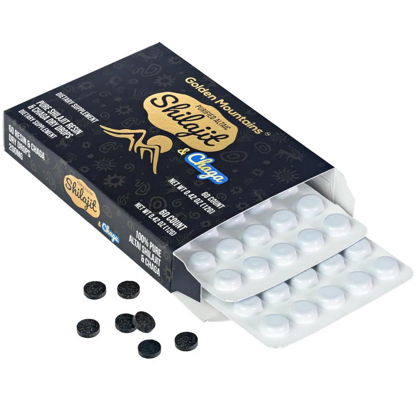 Siberian Green Shilajit Dry Drops with Chaga & Birch Extract – 60 Drops x 200 mg - Image 2